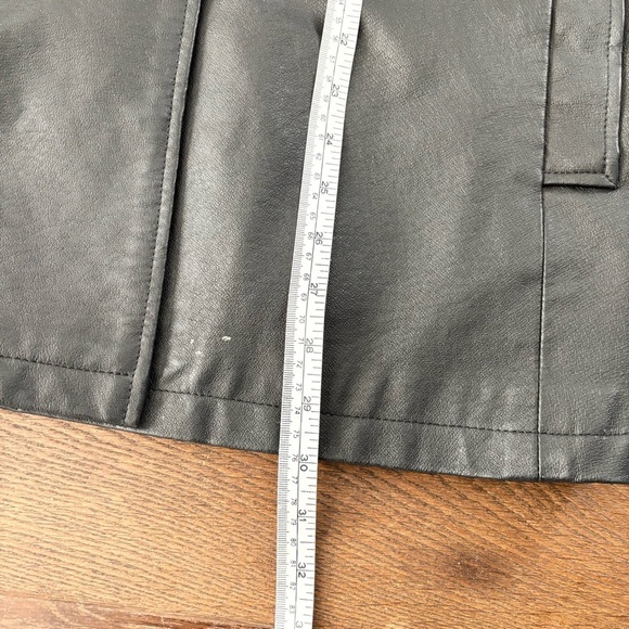 Vintage Sequence Leather Car Coat Style Jacket - Picture 13 of 14